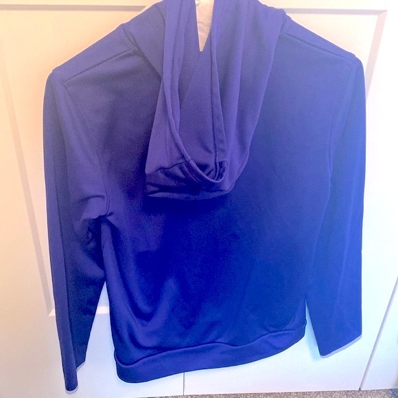 EUC [Under Armour] Blue/Purple Long-Sleeve Full Zip Hooded Sweatshirt Youth Sz L - Picture 6 of 7